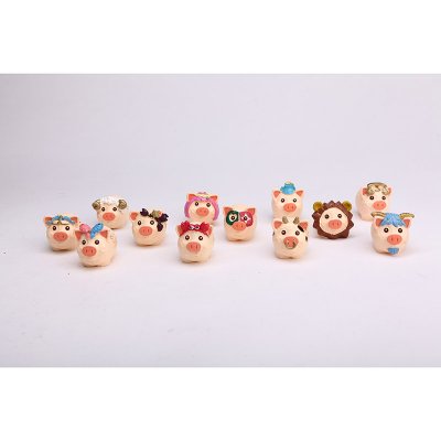 创意礼物 可爱超萌小猪12星座 树脂公仔摆件摆设 1套包邮ZT057-0082-1