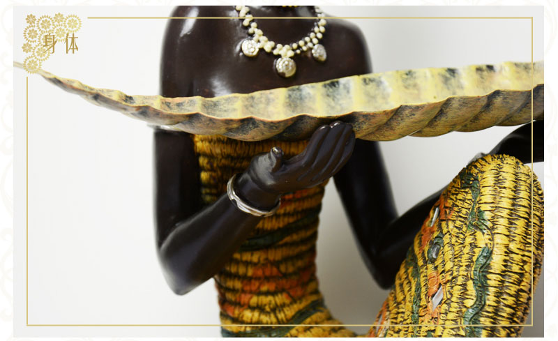 东南亚风格创意非洲女造型树脂摆件海外工艺品特色家居客厅卧室装饰品摆件NY13747004
