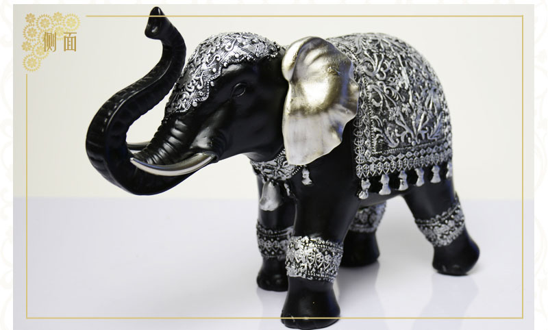 东南亚风格创意耳朵起泡脱漆大象树脂摆件海外工艺品特色家居工艺品摆件NY8101600B6
