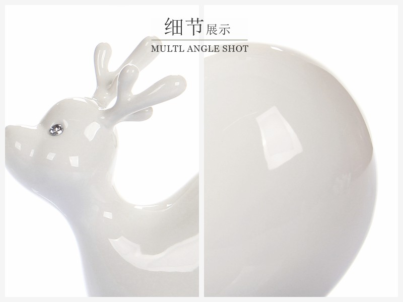 创意家居装饰品摆件客厅时尚现代简约小鹿工艺品（不含木架费） NHTC1014-1-W 2-W4