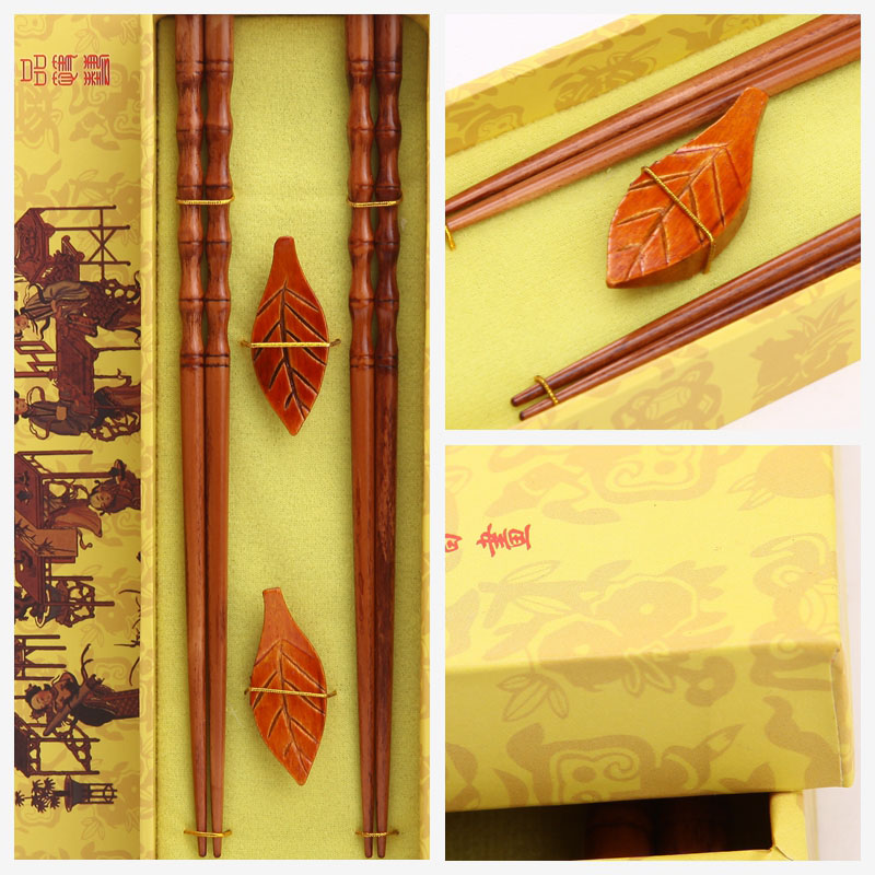高档原木筷子2对套装 天然健康 高档礼品Y2-0052