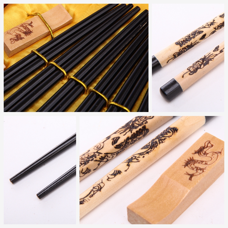木雕筷子6对套装天然健康 高档礼品 D6-0144