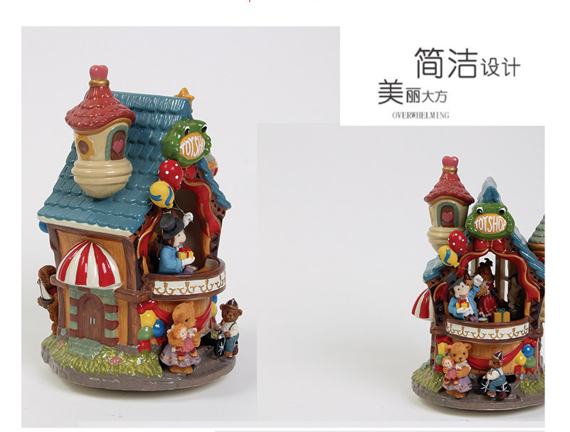陶瓷欢乐屋音乐盒创意精品（不含木架费）JX-20594