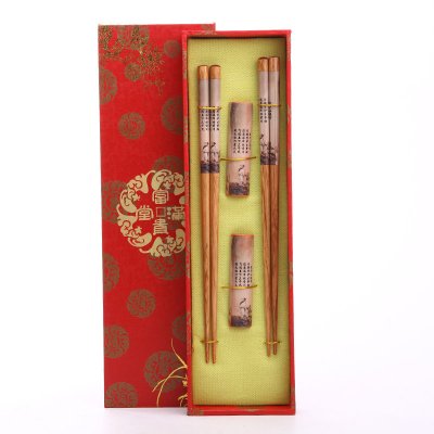 高档原木筷子2对套装 天然健康 高档礼品Y2-013