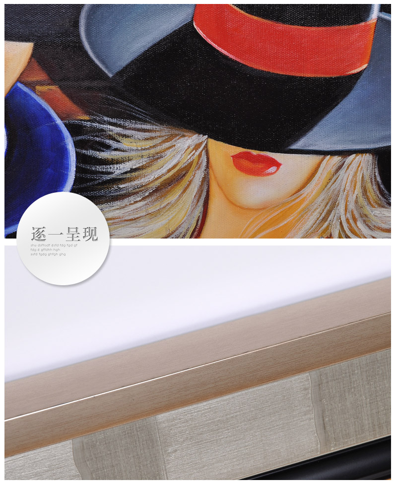 高档手绘酒女郎油画性感女郎抽象人物高档原创装饰画酒吧咖啡馆会所KTV壁画spg yh0174
