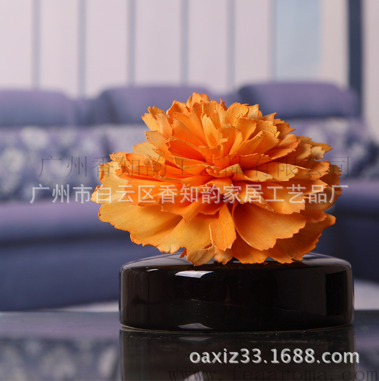 热销无火香薰通草花南瓜陶瓷瓶礼盒套装干花香熏香氛精油A-202