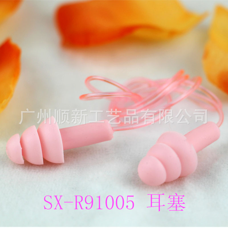 【2015爆款】广州厂家低价批发纯色硅胶带线运动防水降噪隔音耳塞13