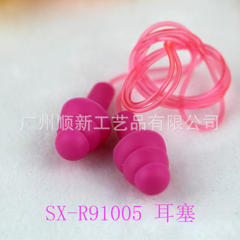 【2015爆款】广州厂家低价批发纯色硅胶带线运动防水降噪隔音耳塞11