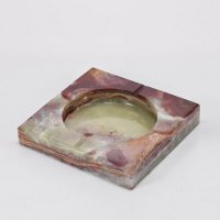 新款天然红花青玉烟灰缸摆件装饰烟灰缸玉器摆件时尚家居装饰玉器工艺品摆件C11