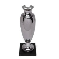 简约现代电镀金属风格台面玻璃花瓶插花瓶银色花器客厅摆件90038