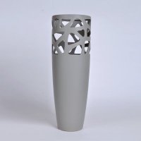 现代简约创意时尚花瓶 灰色镂空陶瓷高花瓶 创意客厅家居软装饰品插花器OH031-8161-58G2