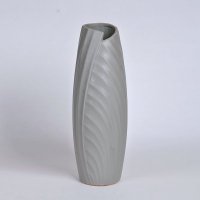 现代简约陶瓷花瓶 灰色时尚艺术拼装条纹大号花瓶 创意家居装饰摆设花瓶OH037-8132-58G2