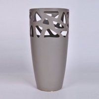 现代简约创意时尚花瓶 灰色镂空陶瓷花瓶 创意客厅家居软装饰品插花器OH031-8162-58G2