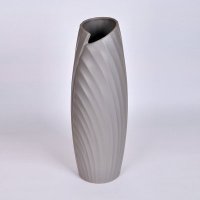现代简约陶瓷花瓶 灰色时尚艺术拼装条纹花瓶 创意家居装饰摆设纯色花瓶OH037-8131-58G2