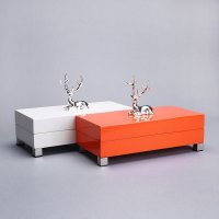 欧式时尚高档收纳盒 小鹿收纳盒整理盒 个性橙色白色长方形创意收纳盒（可定制）ATMYXX15-011