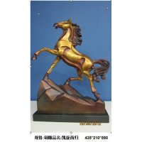 中式现代铜雕凯旋而归摆件客厅书房卧室装饰