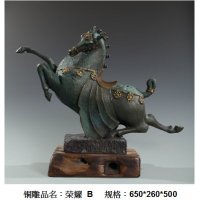 中式现代铜雕荣耀B摆件客厅书房卧室装饰