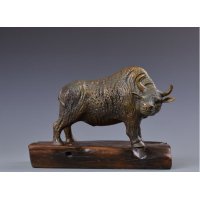 欧式现代铜雕新款牛B摆件客厅书房卧室装饰