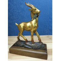 中式化煞招财镇宅铜雕金羊摆件客厅书房卧室装饰