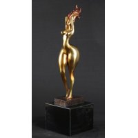 欧式复古抽象铜雕性感女神造型摆件客厅书房卧室装饰