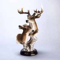 欧式高档动物造型树脂摆件 父子鹿鹿通摆件 家居办公装饰摆件树脂工艺品（不开发票）FA6334