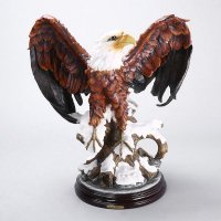 欧式高档动物造型树脂摆件 彩色雄鹰展翅鹰造型摆件 家居办公桌面摆件工艺品（不开发票）FA2764