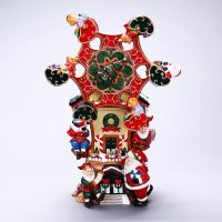 陶瓷音乐盒 创意小屋欢乐圣诞摩天轮 圣诞节礼物生日礼物 专属定制（七天）陶瓷件 JX-1032
