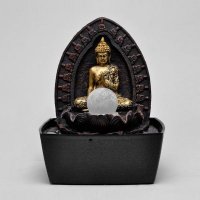 坐佛招财风水球流水喷泉水景摆设树脂工艺品镇宅家居装饰品1146026