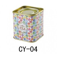 迷你小方盒 正方茶叶罐 手绘翘盖茶叶罐 礼品糖果罐