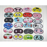 可爱卡通表情油墨眼罩 午睡休息眼罩