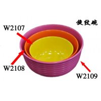 美耐皿糖果色餐具旋纹碗