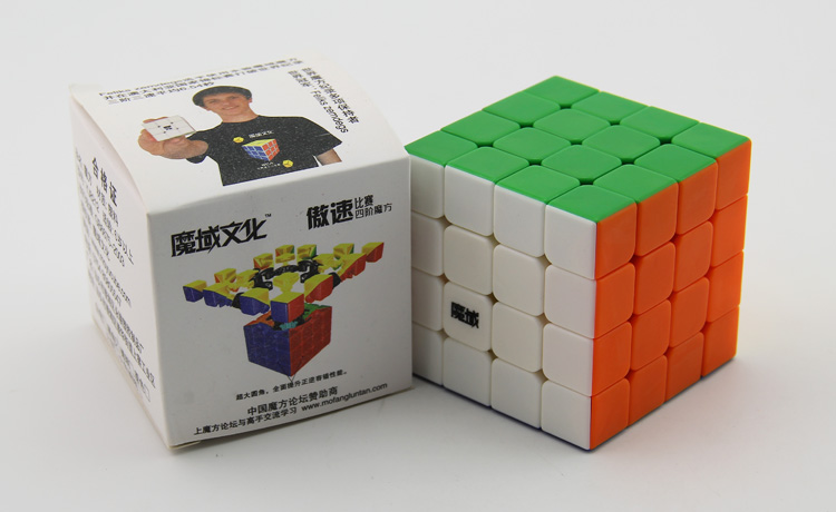 MoYU正品永骏魔域傲速四阶魔方荧光色 傲速魔方4阶魔方魔方比赛专用5
