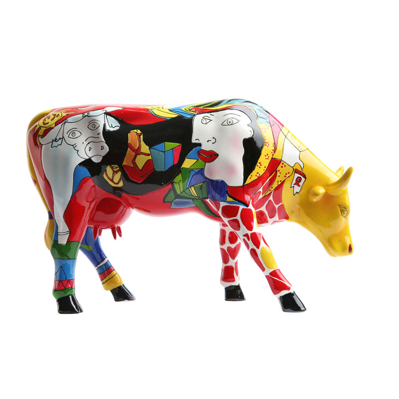 西式抽象创意高档树脂非洲牛造型摆件客厅卧室装饰动物摆件3