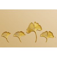 金箔木雕杏叶壁挂 创意家具高档墙壁装饰挂件组合壁饰 BG-0001
