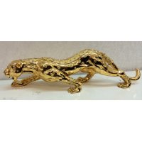 现代创意镀金树脂钻石金钱豹摆件家居装饰抽象摆件