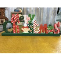 欧式木制圣诞快乐字母摆件家居装饰圣诞装饰