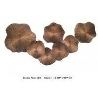 古铜色荷花叶子壁挂壁饰 创意家具高档墙壁装饰挂件组合壁饰 BG-0004