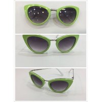 大眼睛015太阳镜绿色墨镜新款