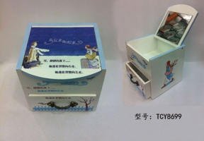 韩版浪漫故事木制收纳盒饰品盒卧室书房装饰