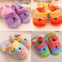 梨花兔居家拖鞋毛毛棉拖