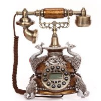 欧式复古风格时尚创意有绳电话机摆件家居装饰摆件8659D