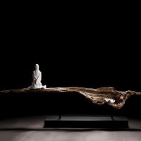 新中式禅意摆件玄关客厅电视柜软装饰品创意树脂工艺品佛像摆设