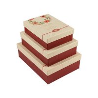 腾艺礼品欧式简约套三长方形礼品盒 礼品包装盒 储物盒纸盒喜糖盒T411-5~7