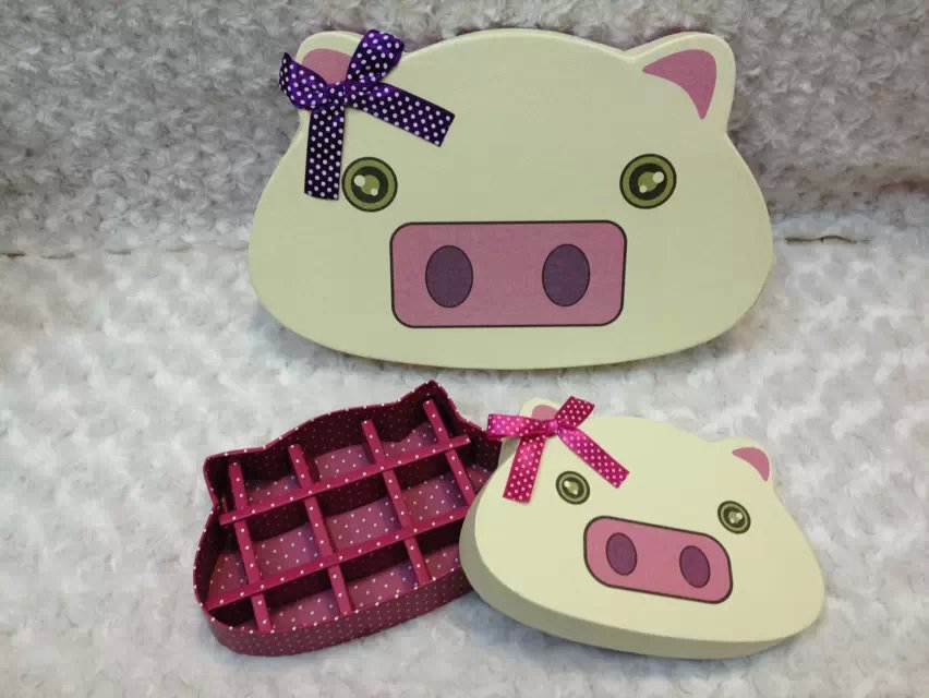 新款可爱猪猪24格巧克力包装盒 礼品盒 川崎玫瑰盒 特价批发2