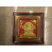 中式古典绒金礼品工艺画装饰画壁画