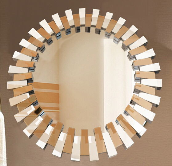 现代创意圆形装饰镜挂镜1