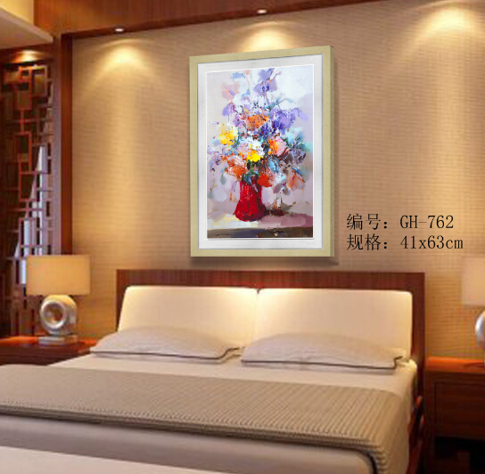 新中式田园花卉油画装饰画壁画2