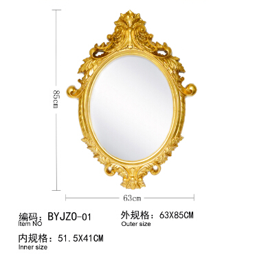 欧式复古宫廷金属镜装饰镜挂镜2