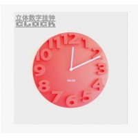 广东正品三维立体数字挂钟静音 超静音机芯 时尚创意