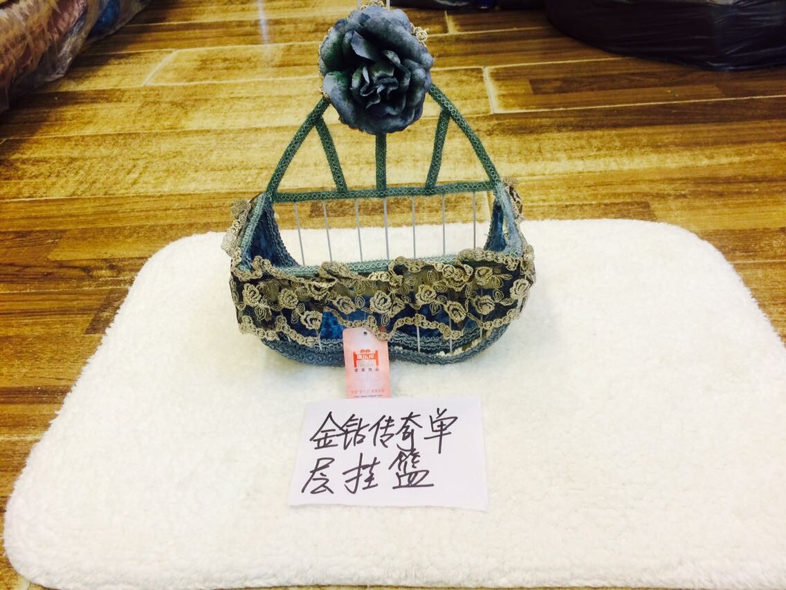 西式创意铁艺金钻传奇单层挂篮摆件家居装饰摆件1